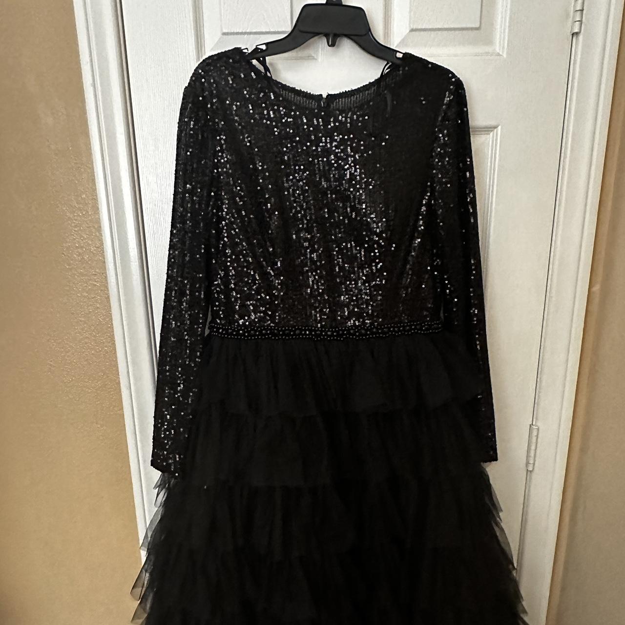 Black Mac Duggal Dress. Brand New Size 10. Price Can... - Depop