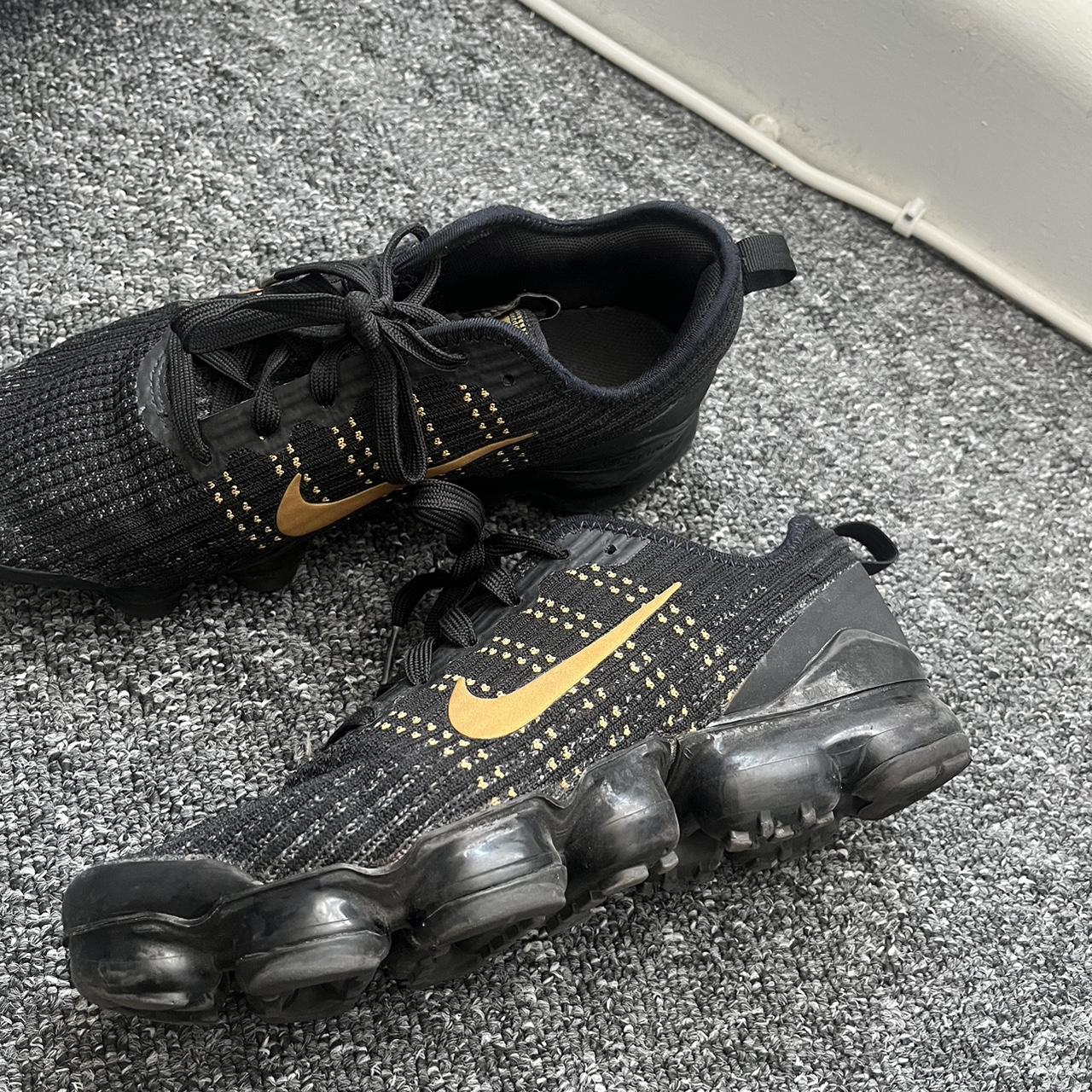 Nike air VaporMax flyknit 3 Gold tick Really good Depop