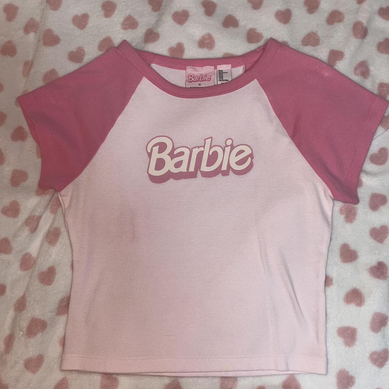 forever 21 x barbie crop top, like new condition... - Depop