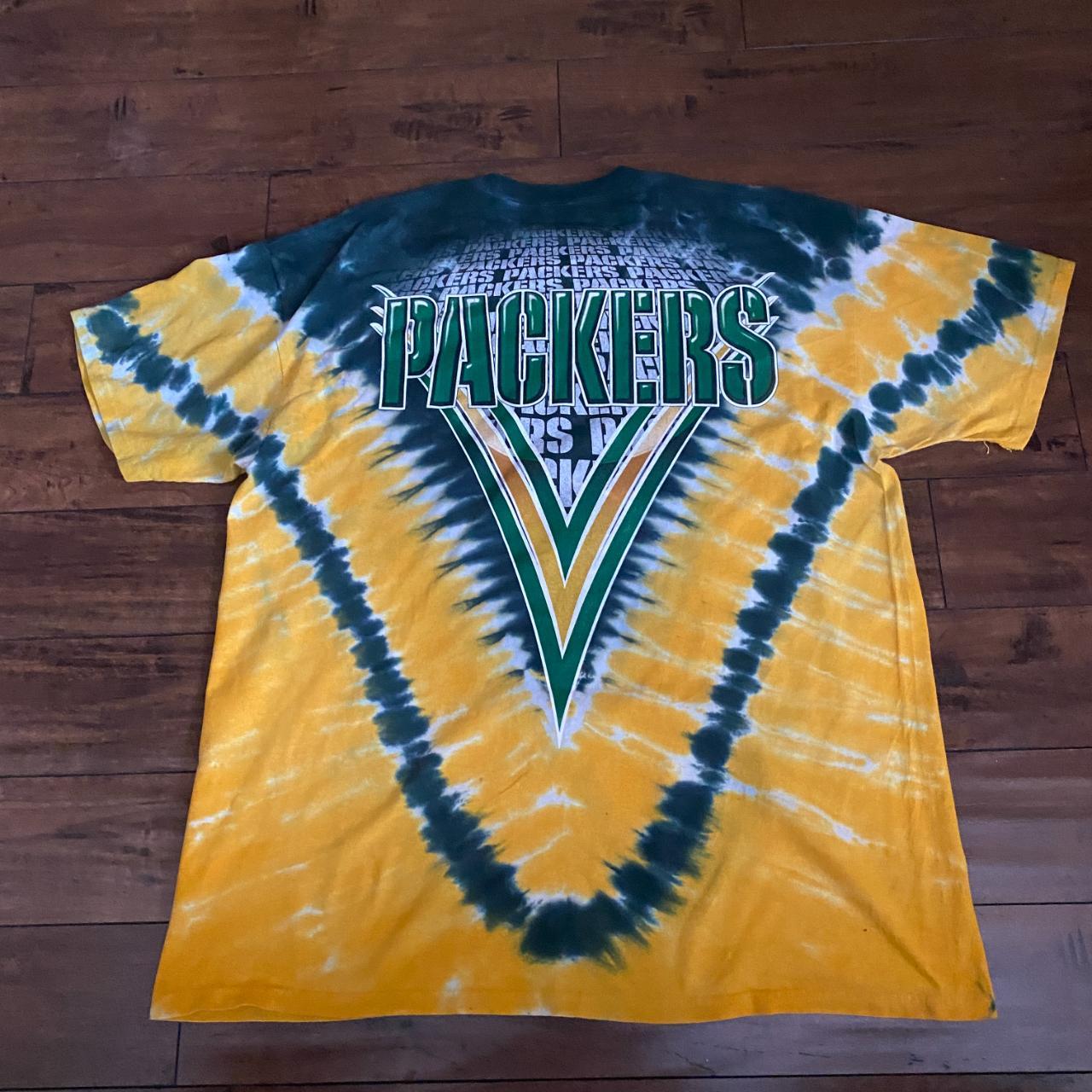 Green Bay Packers Majestic Vintage Green Tie Dye T-Shirt