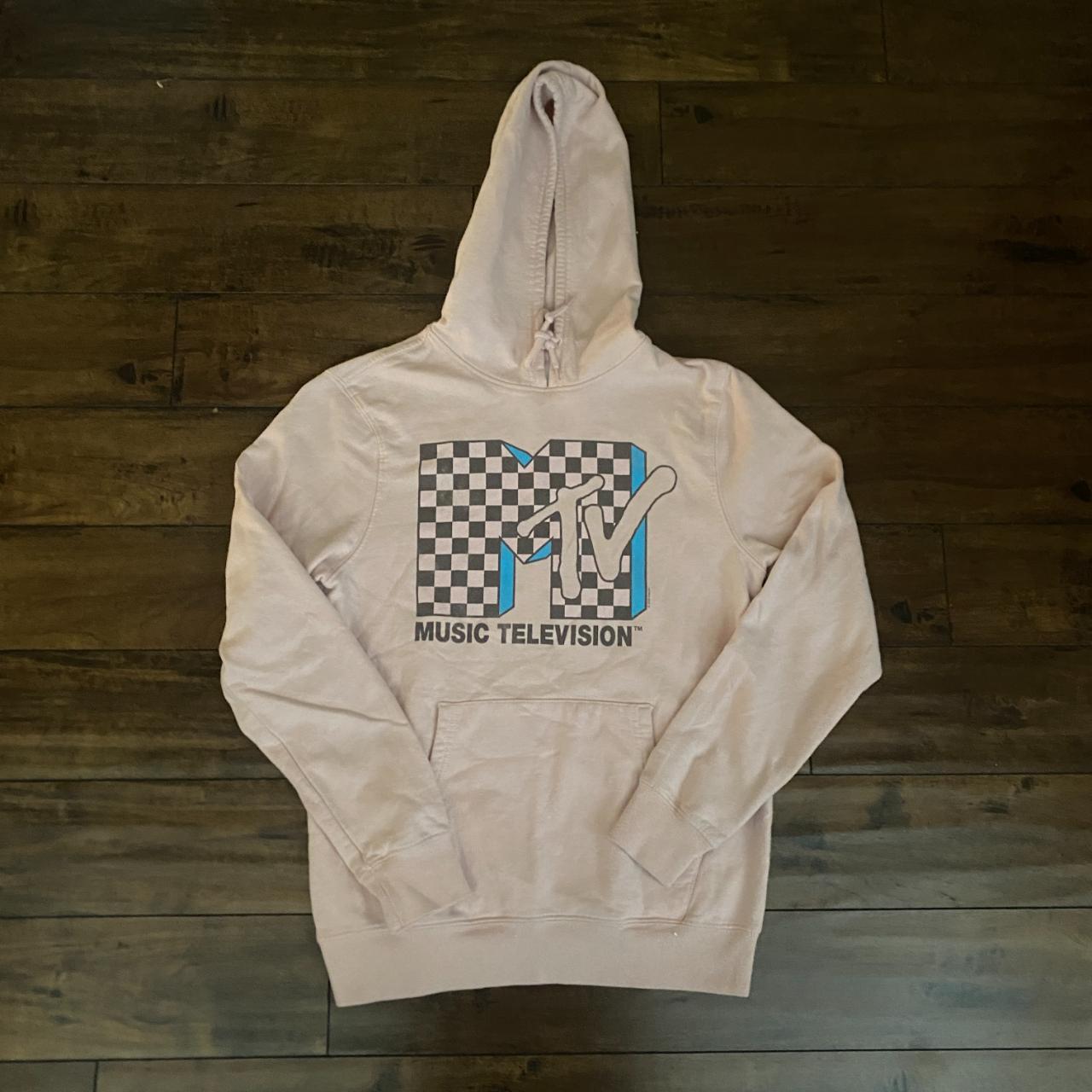 White and Tan Brown Checkerboard Pullover Hoodie