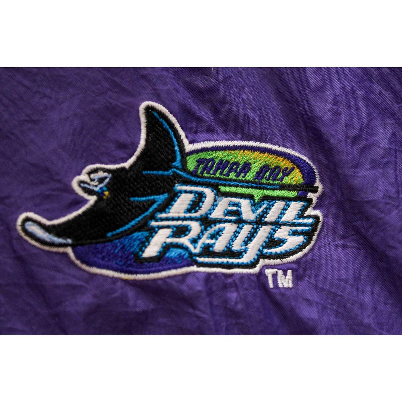 Vintage Starter Tampa Bay Devil Rays Jacket Overall - Depop