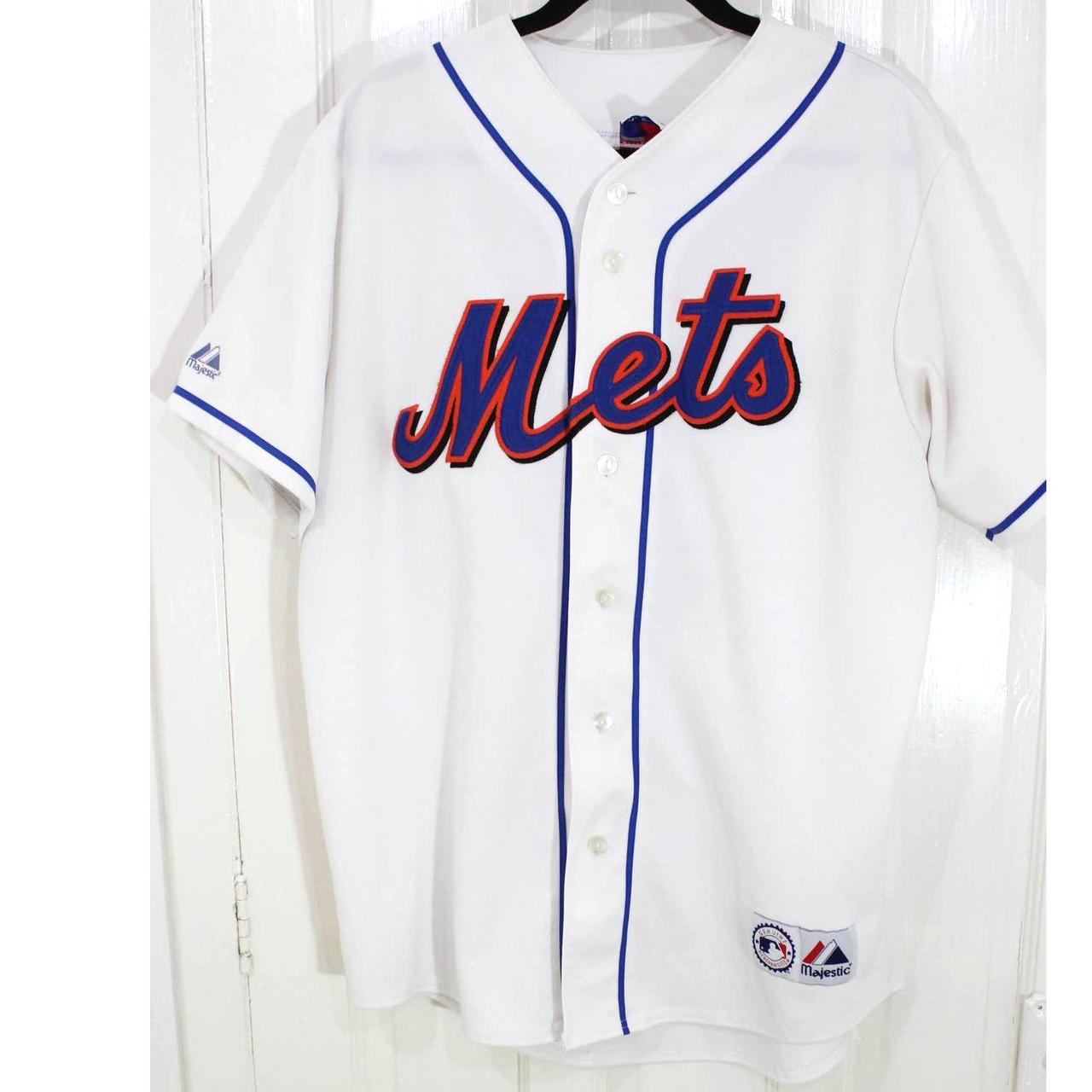 Majestic MLB New York Mets Youth Jersey Size XL Blue - Depop