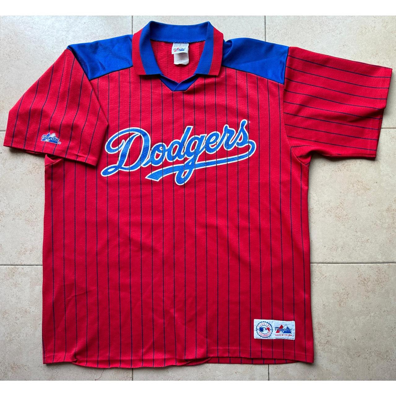 Los Angeles LA Dodgers 90s MAJESTIC jersey XL red. Depop