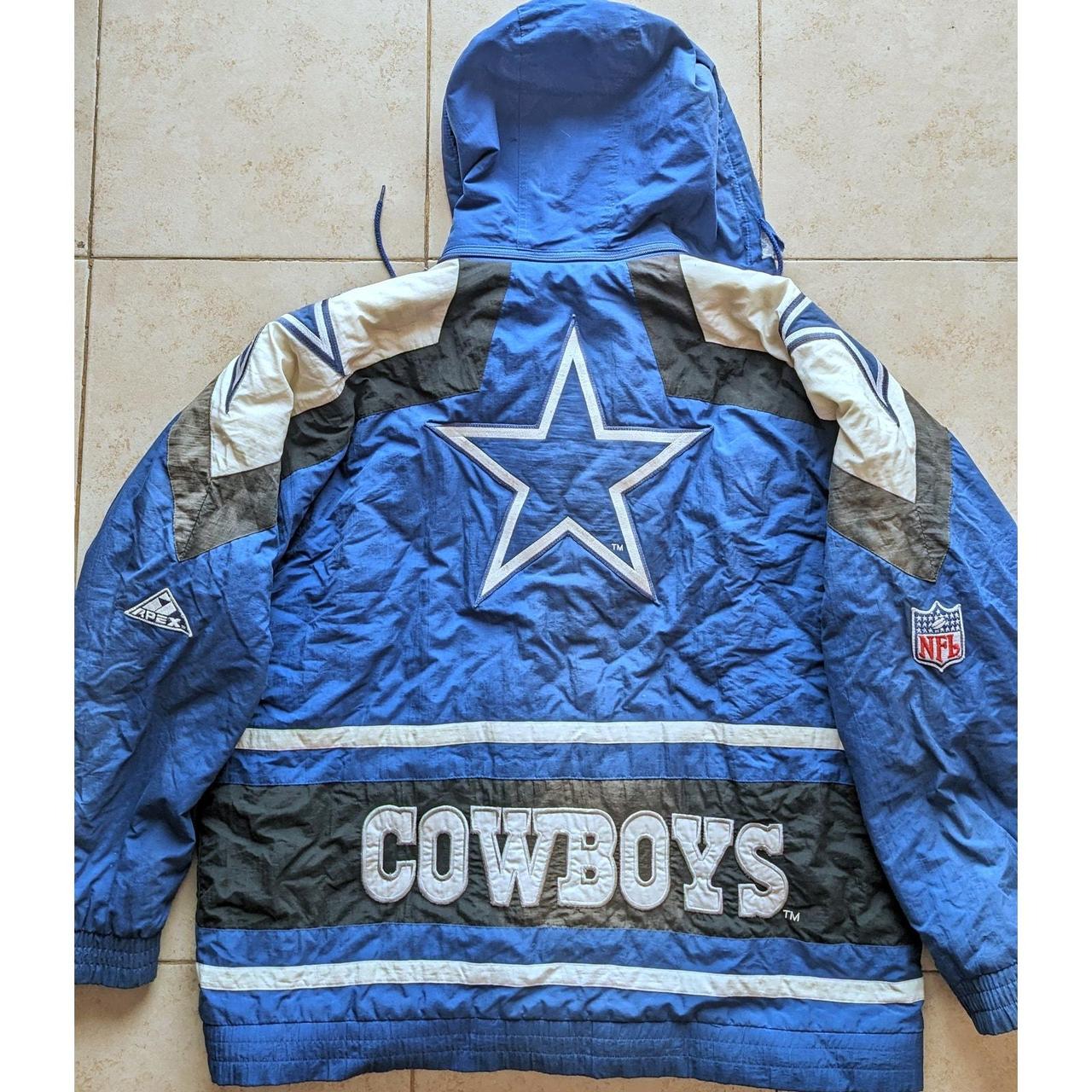 Dallas Cowboys 90s APEX puffer STARS jacket zip | Depop Dallas Cowboys 90s APEX puffer STARS jacket zip | Depop