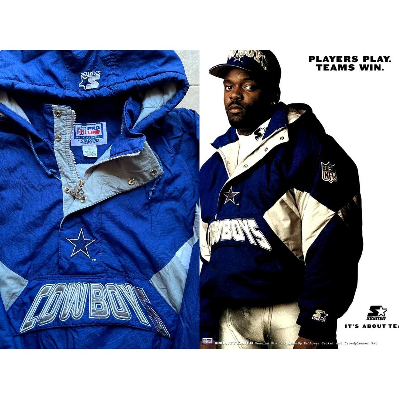 Dallas Cowboys 90s STARTER puffer jacket 1 2 zip XL. Depop