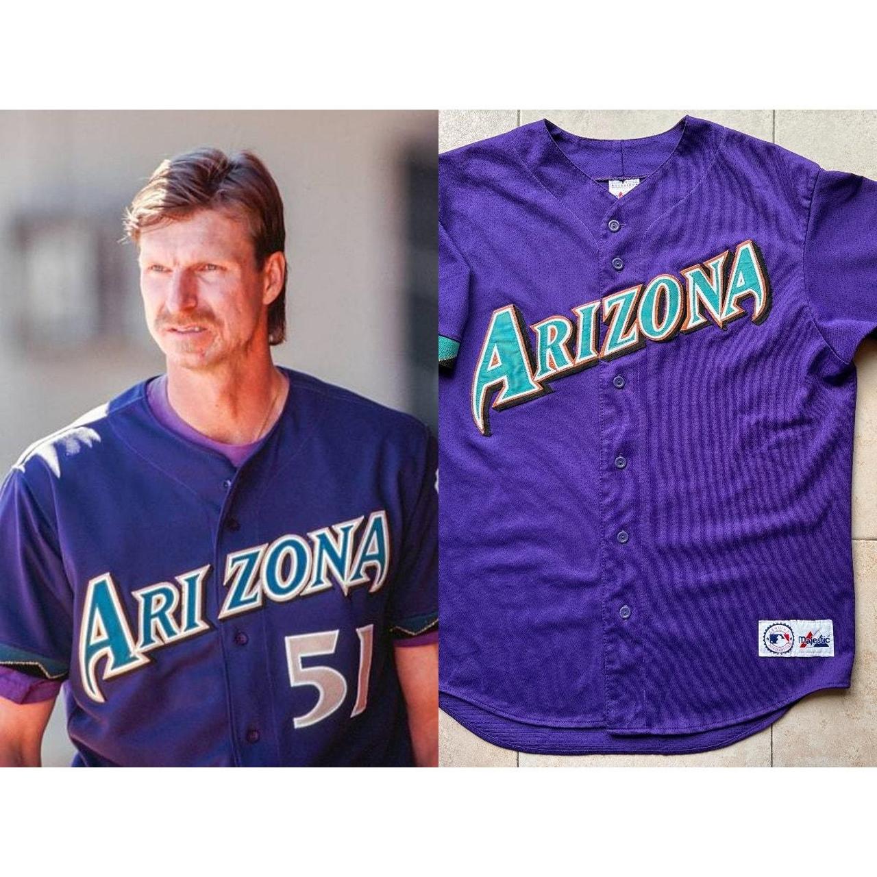 Arizona Diamondbacks 90s MAJESTIC jersey XL purple...