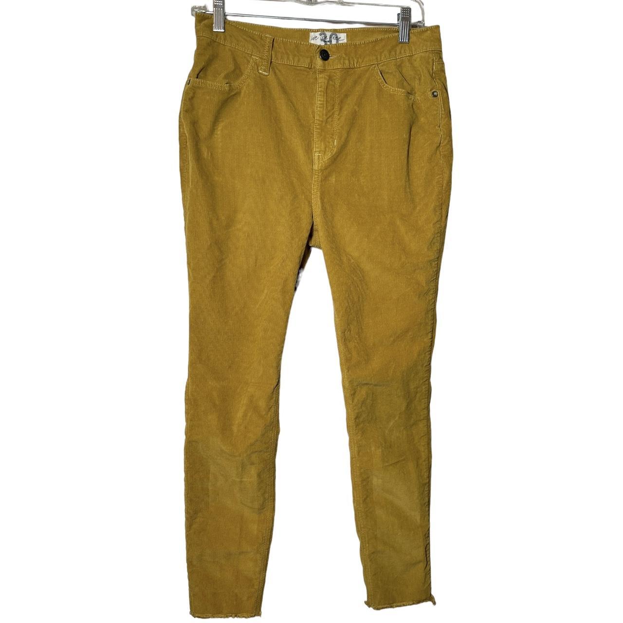 Yellow high waisted corduroy hot sale pants