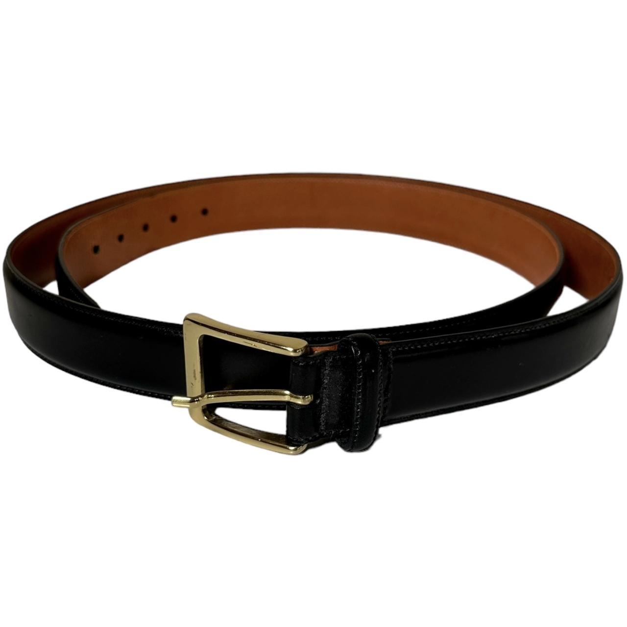 Trafalgar Hand Polished Cortina Leather Belt Black... Depop