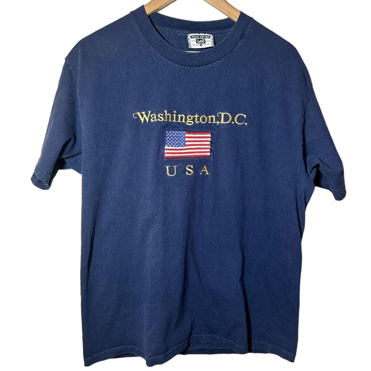 Vintage 90s/Y2K Lee Washington DC Embroidered Navy...