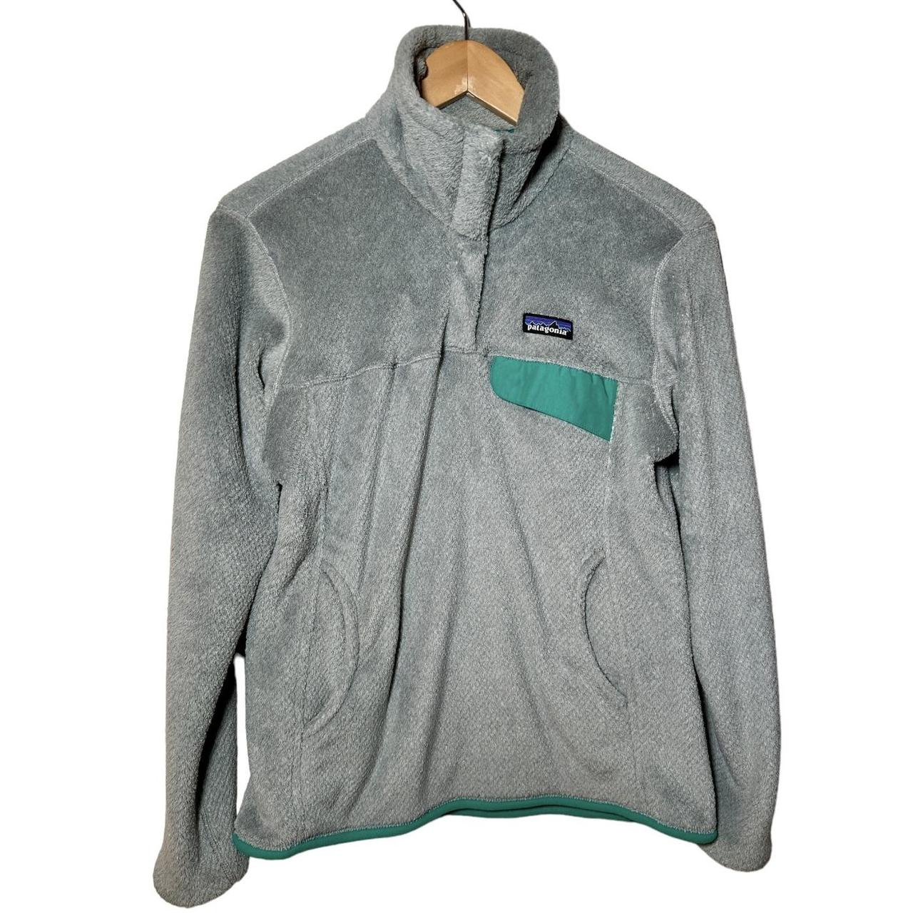 PATAGONIA Women's Re-Tool deals Snap-T Marsupial Pullover Outerwear Fleece Grey Green