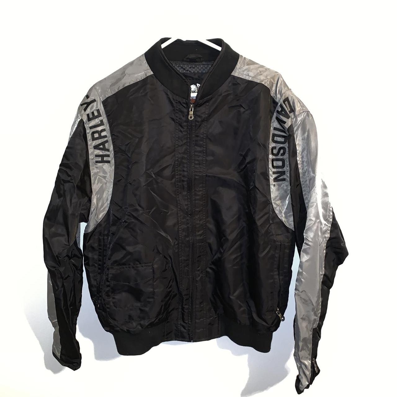 Harley Davidson Racing Jacket Black, Grey Shield,... - Depop