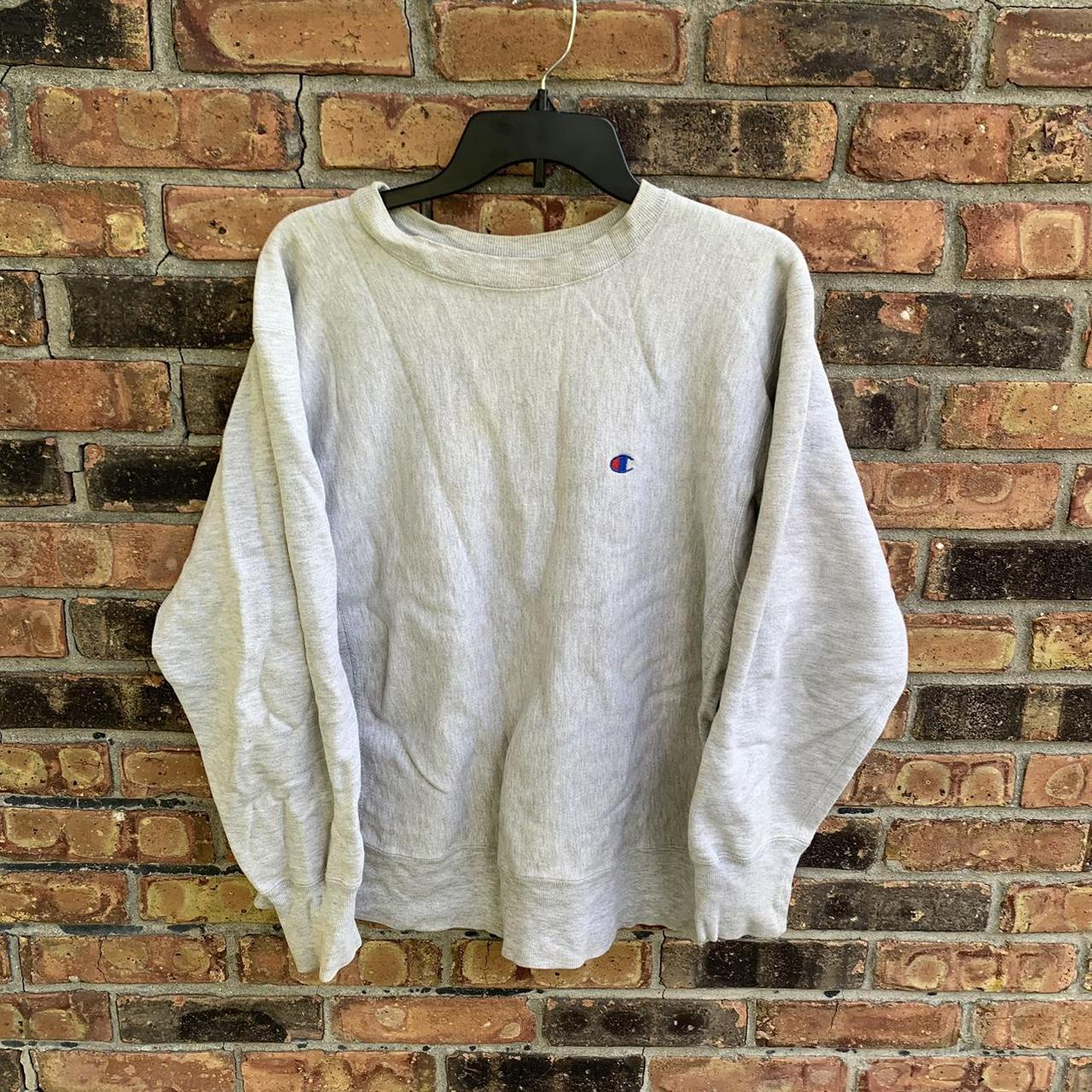 Vintage 80s Champion Reverse Weave Warmup Blank... - Depop