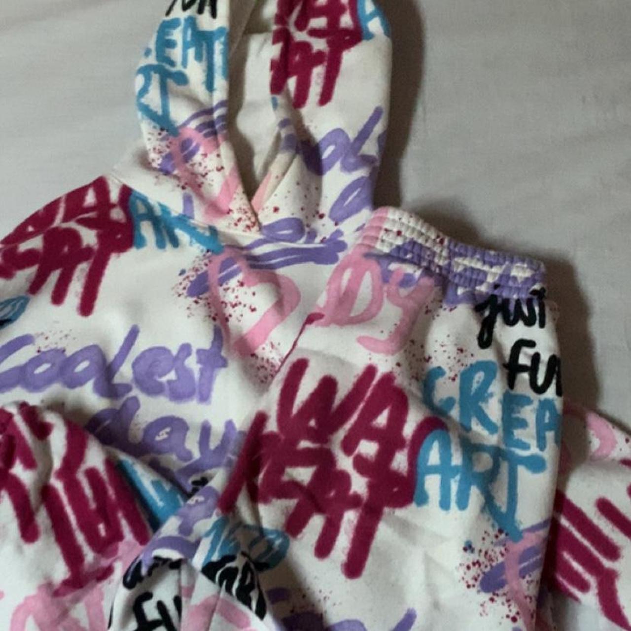 zara graffiti kids tracksuit, size 13-14, worn once