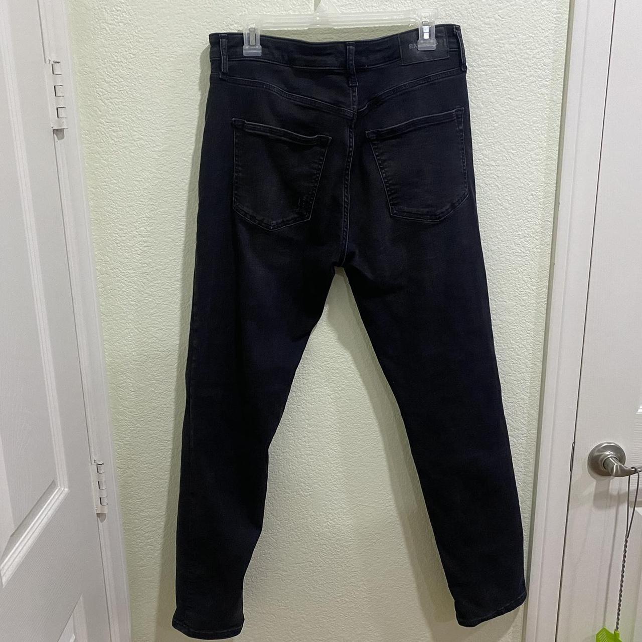 Express men’s distressed jeans in black wash. W... Depop