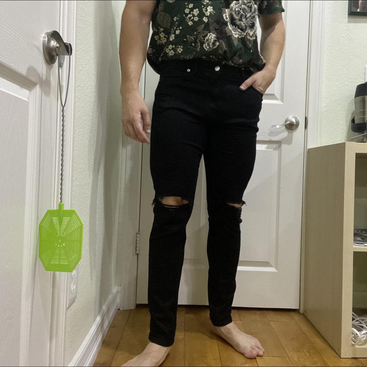 Abercrombie & fitch men’s distressed jeans in... Depop