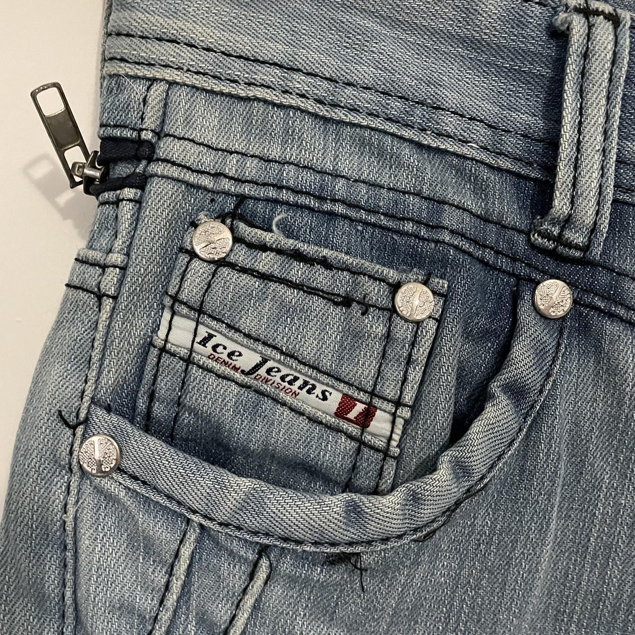 Light denim jorts with metal and zipper details.... - Depop