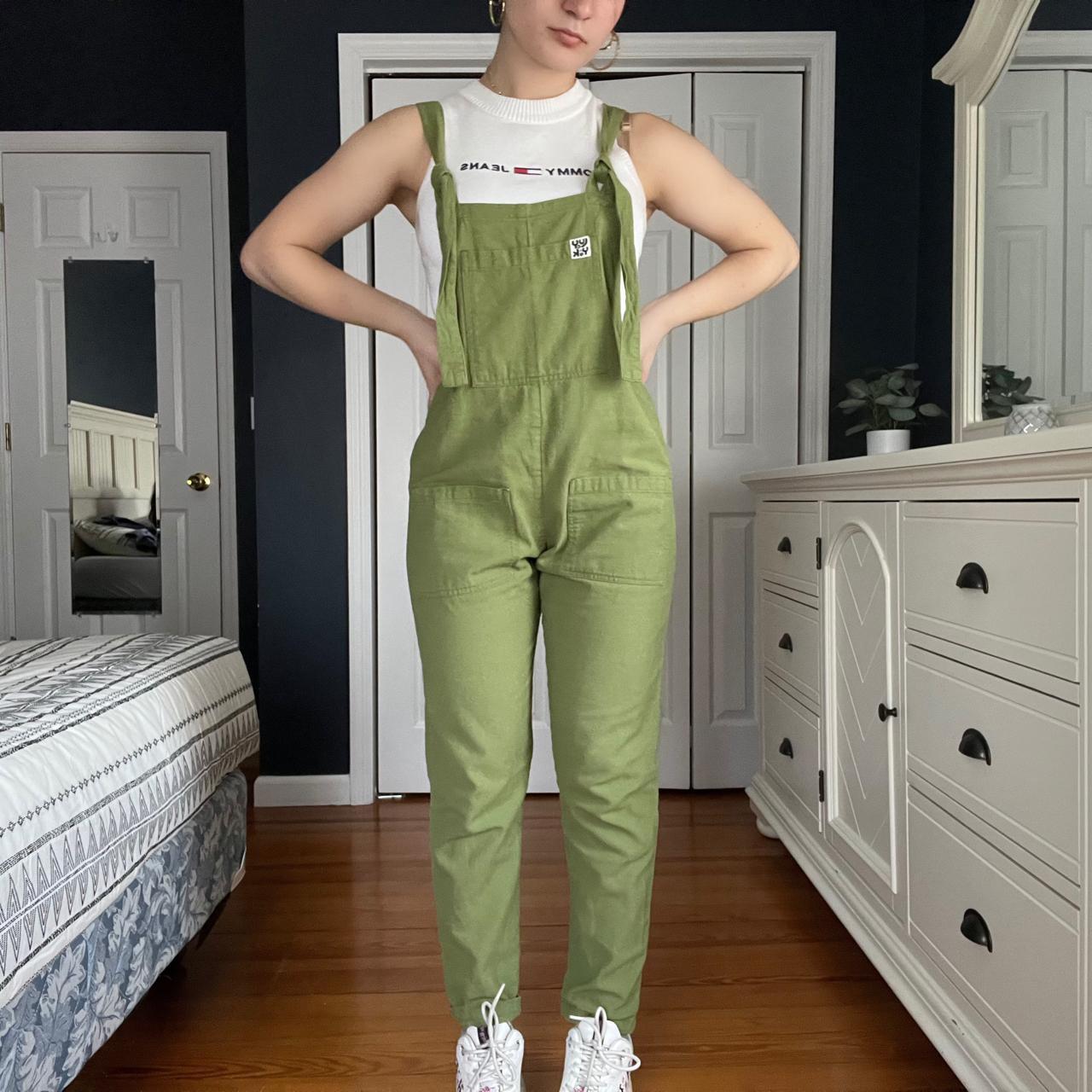 Lucy and Yak Women's Green Dungarees-overalls (2)