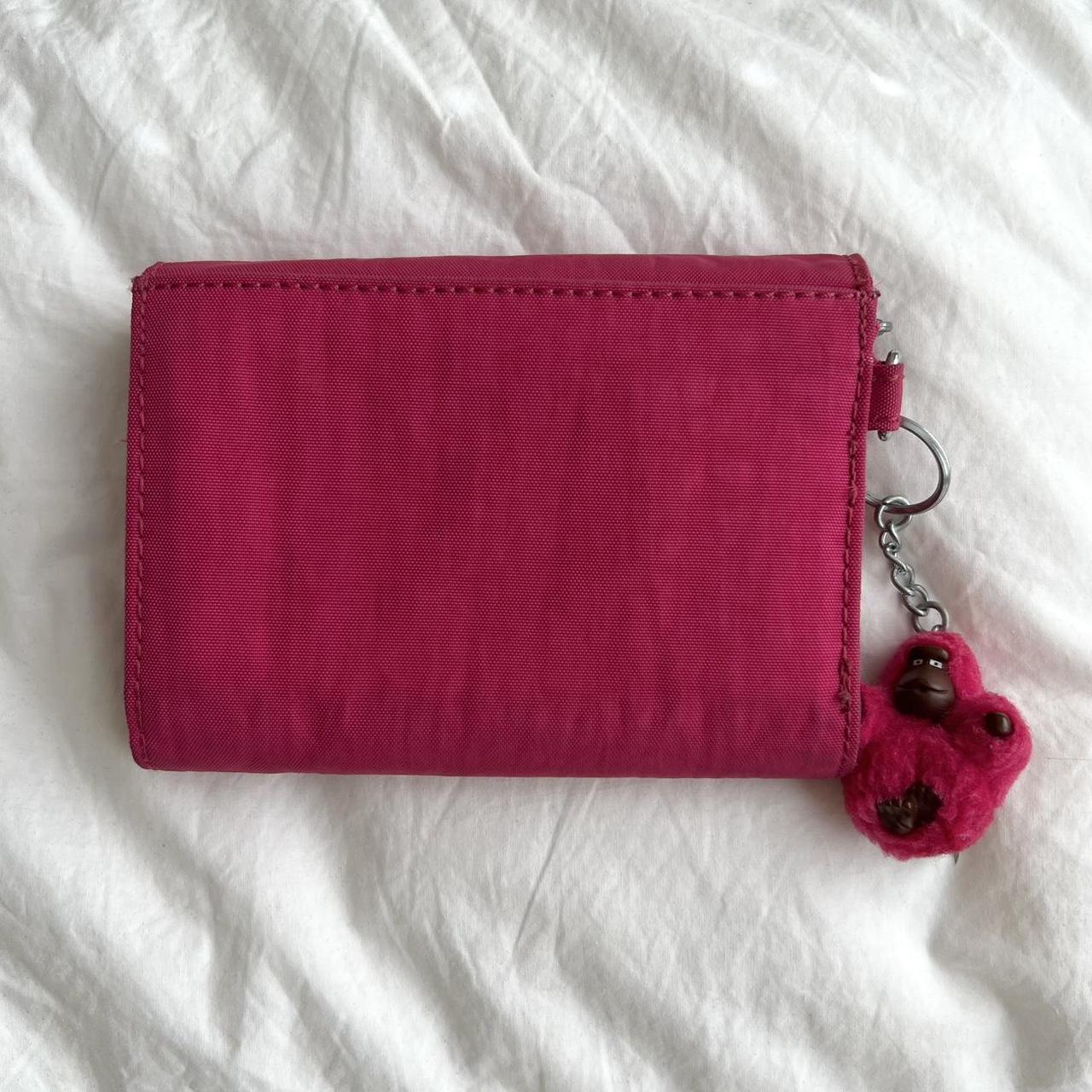 Kipling Trifold Hot Pink Wallet Tiny stain on... Depop