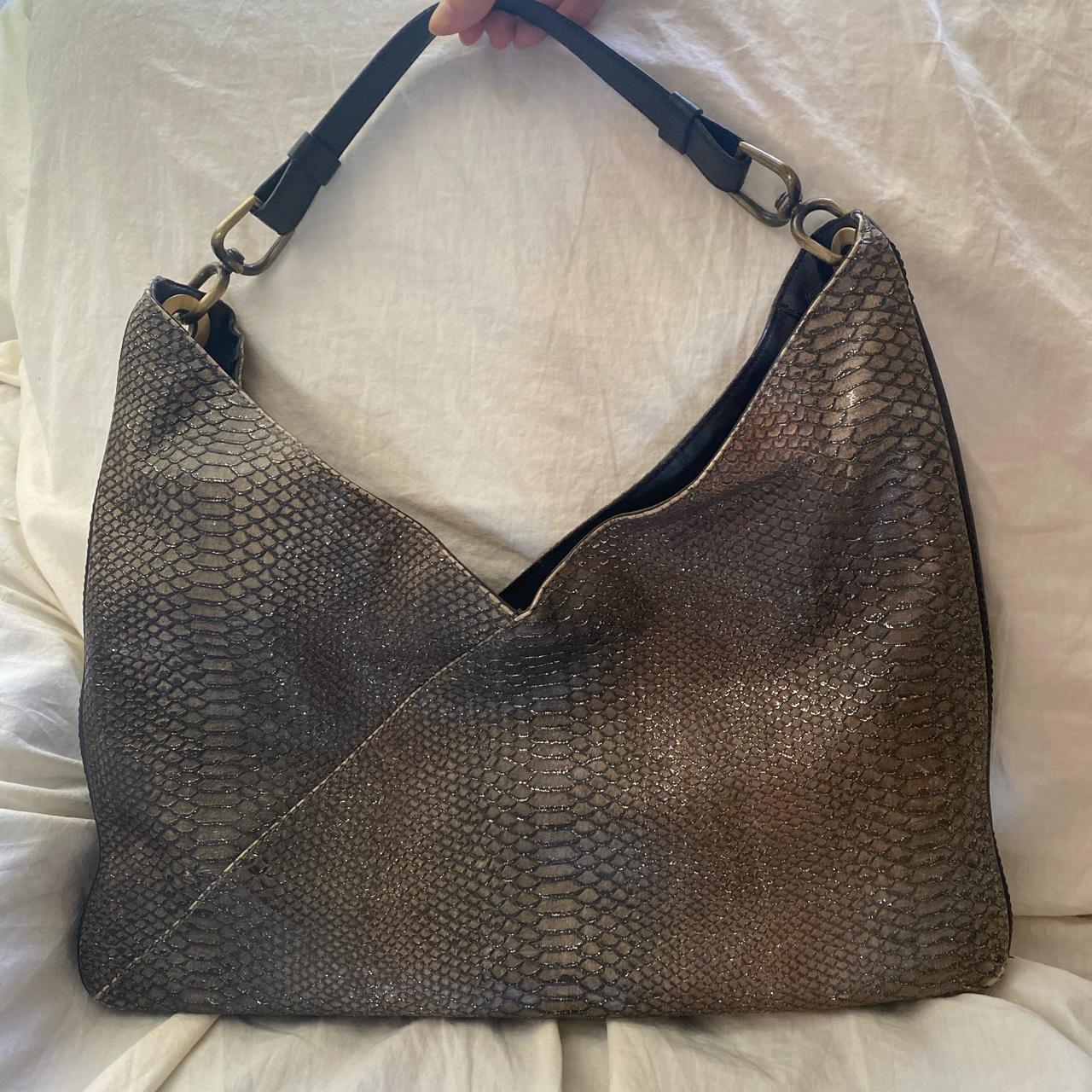 Donald J Pliner Y2k origami shoulder bag Metallic Depop