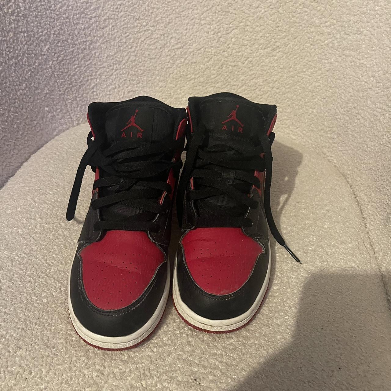 Red and black Jordan’s jordans Depop