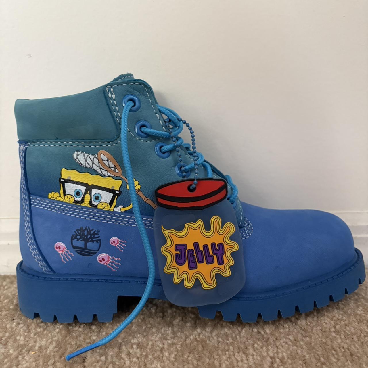 timberland boots spongebob blue