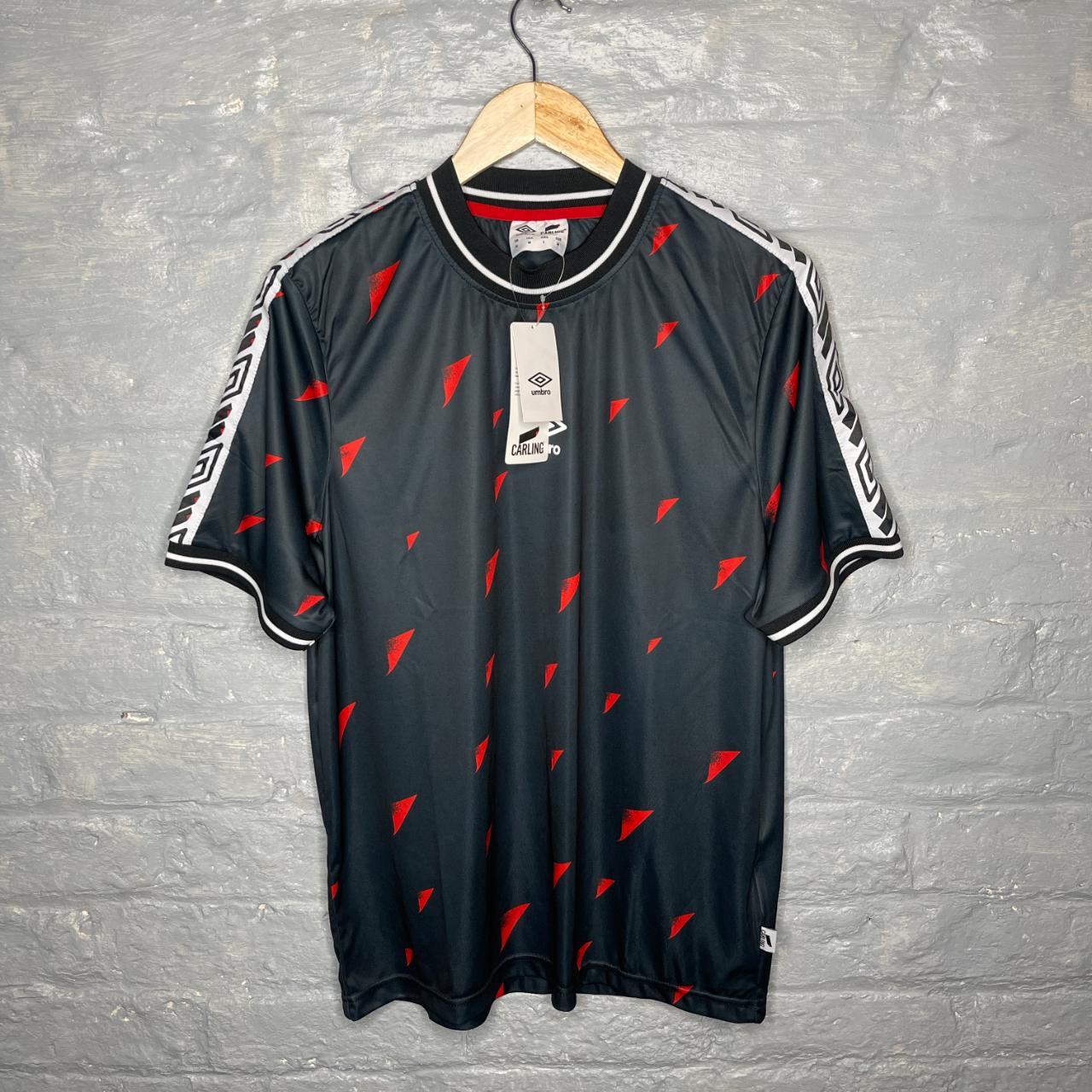 Umbro Carling Men's Black T-Shirt Taped Jersey