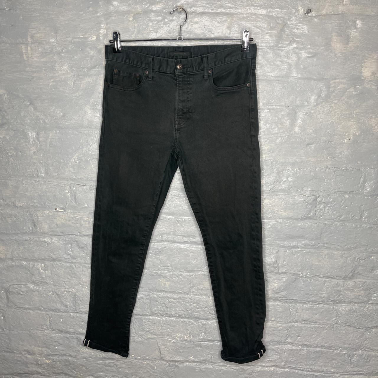 Uniqlo Men's Selvedge Straight Stretch Black Depop - Main Image