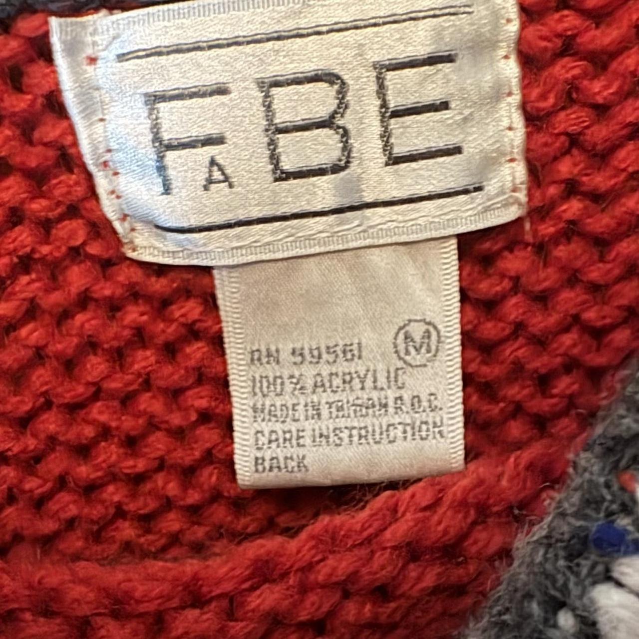 Vintage Men's Sweater - Red/Multi - M – FaBE Red … - image 2