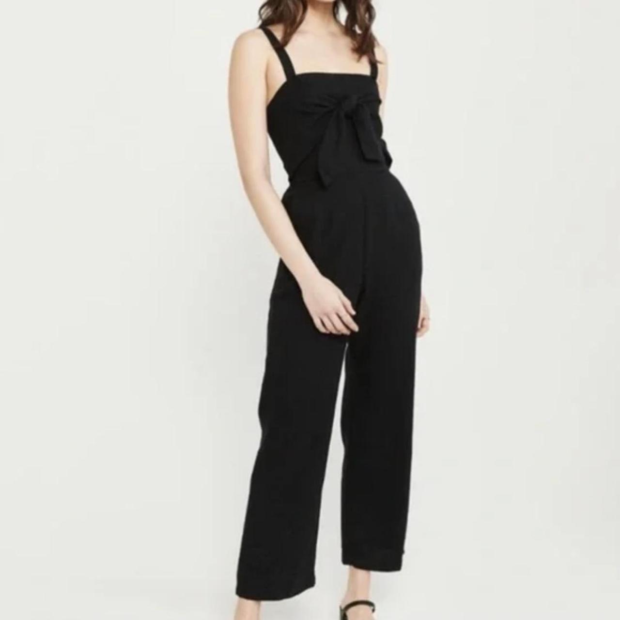 Abercrombie & Fitch Women's Black Jumpsuit Depop