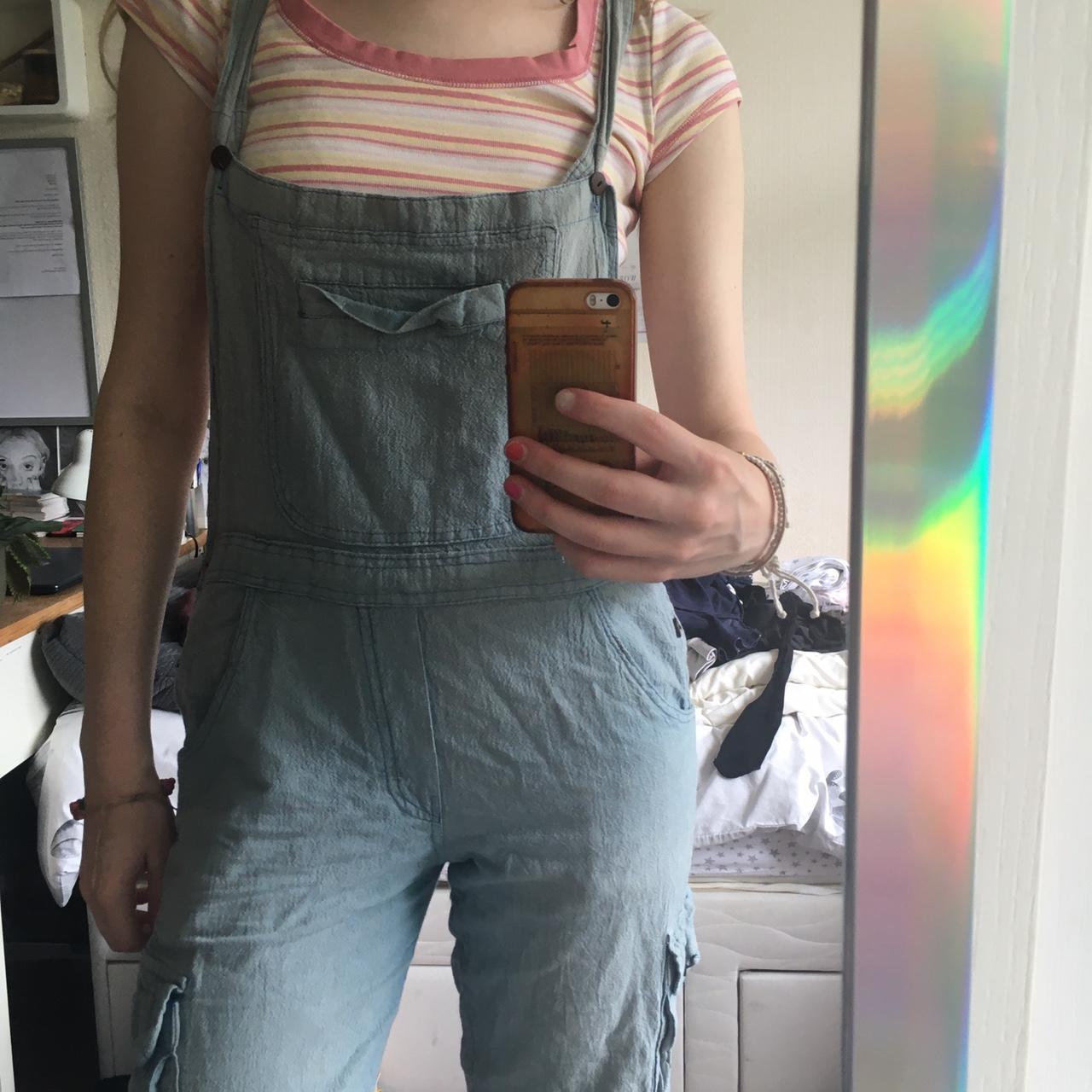 Light blue dungarees Lightweight so perfect for - Depop