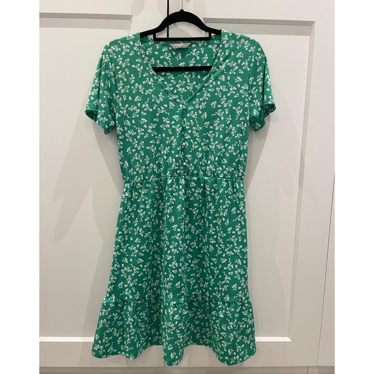 Nutmeg Women's Green Dress | Depop