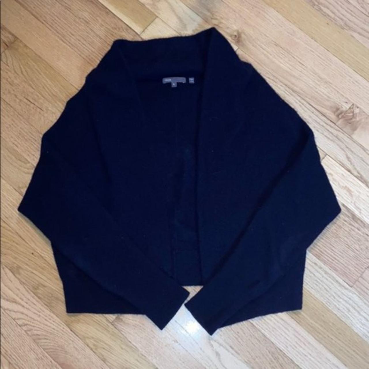 VINCE Blue Short Cardigan Note: two small holes in... - Depop