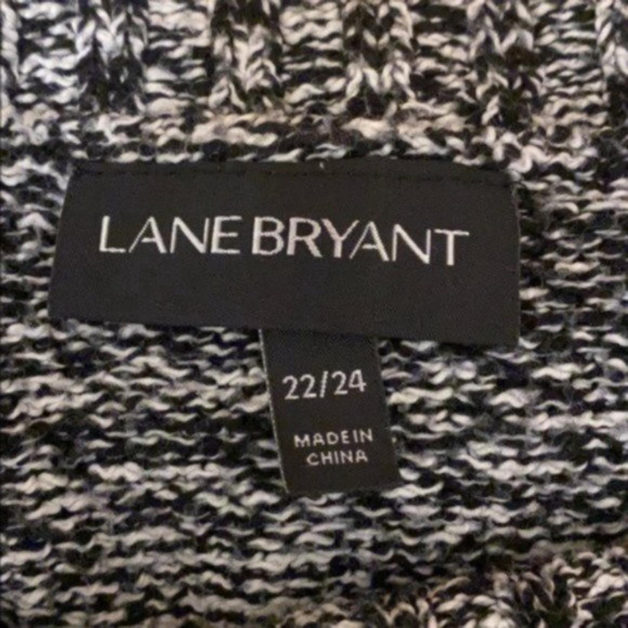 Black and White Lane Bryant Cowl Neck... - Depop