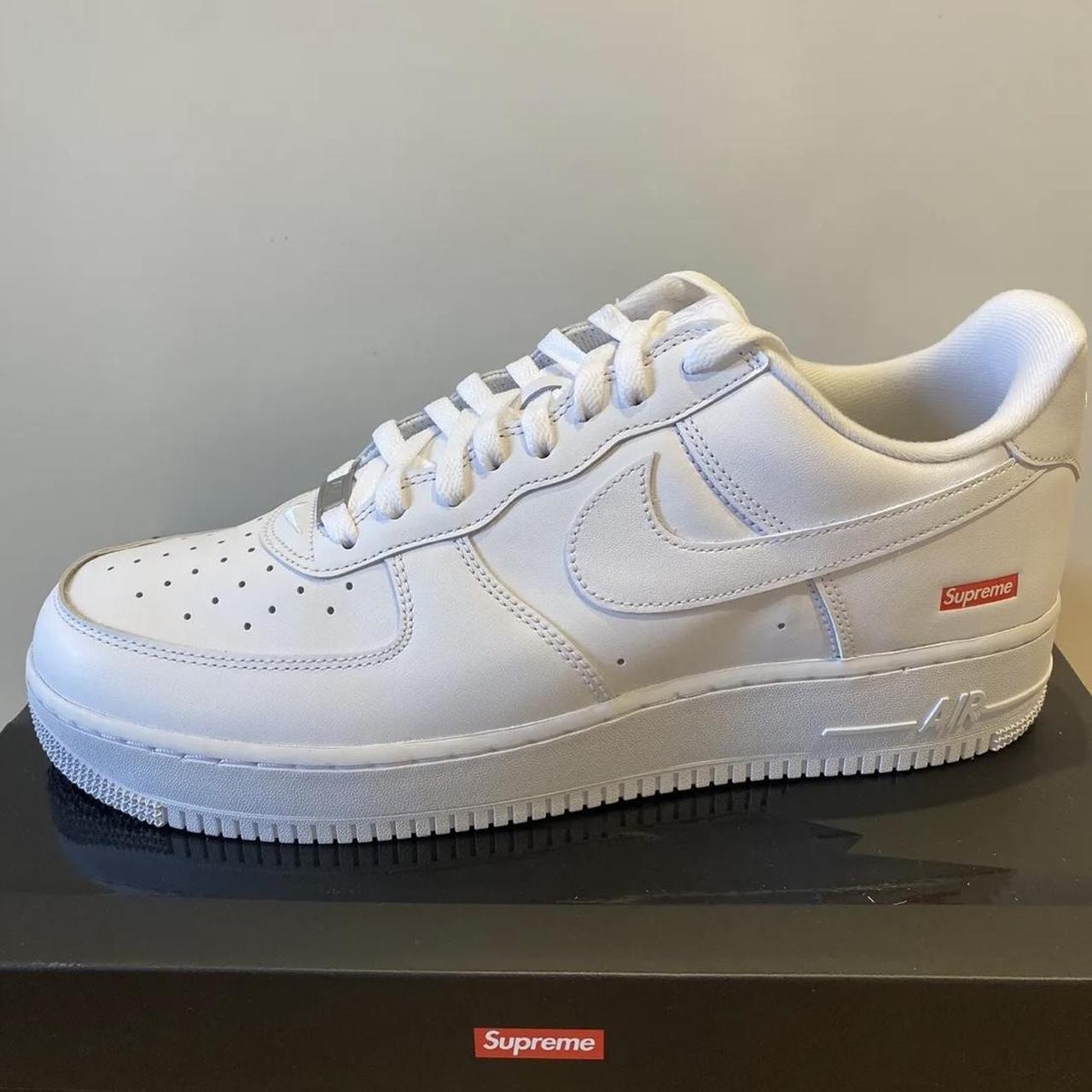 Nike Air Force 1 x Supreme - White Low - Depop