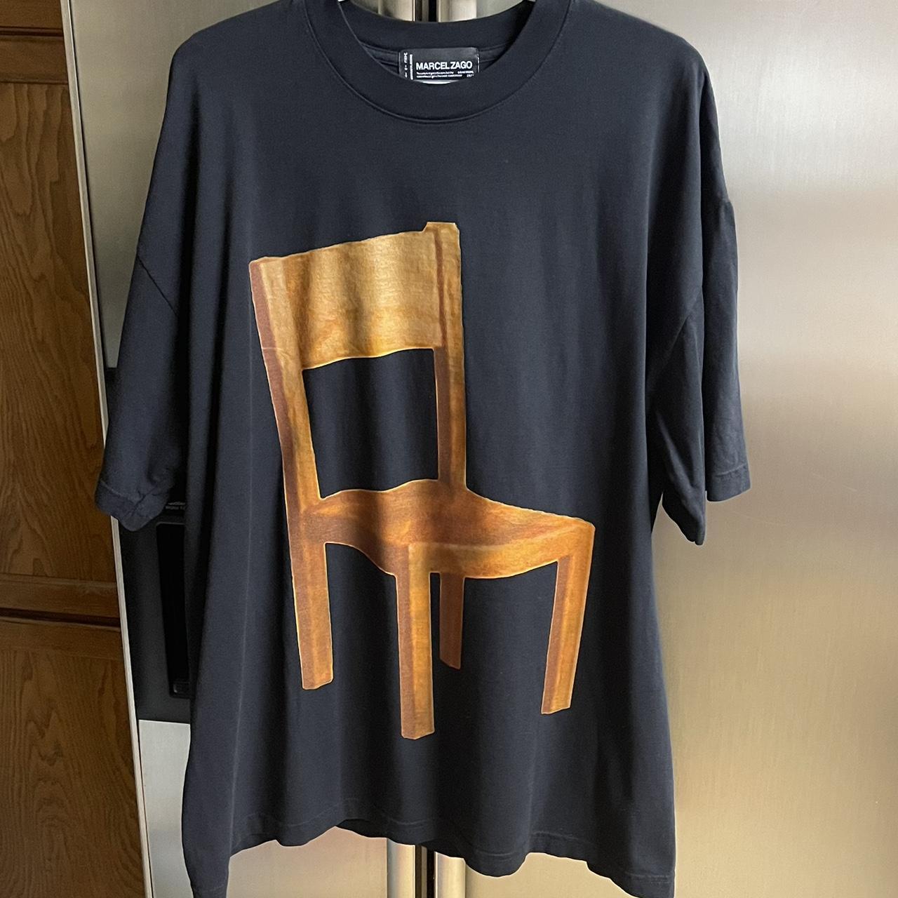 Off-White Men's Black and Brown T-shirt
