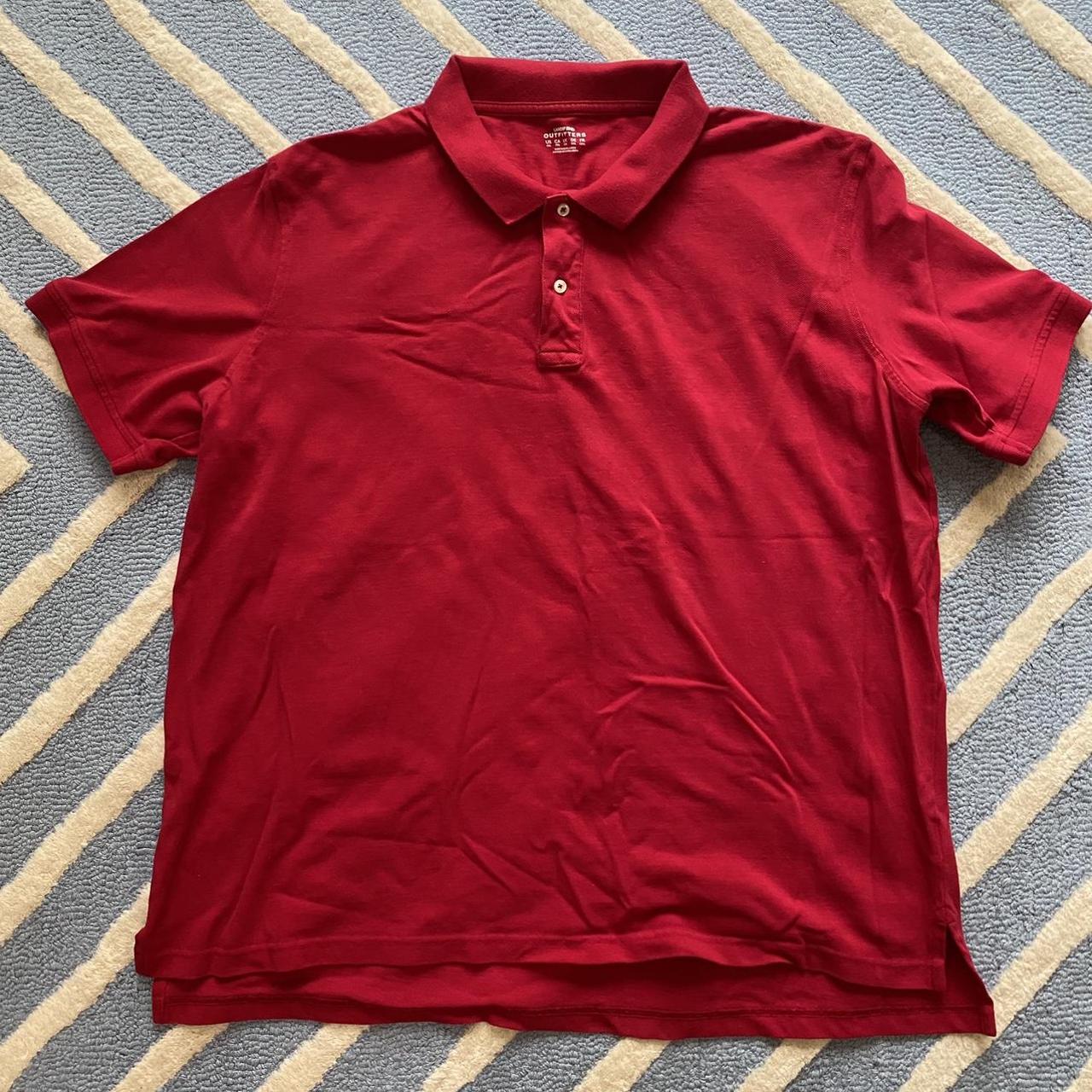 Lands' End Men's Red Poloshirts Depop