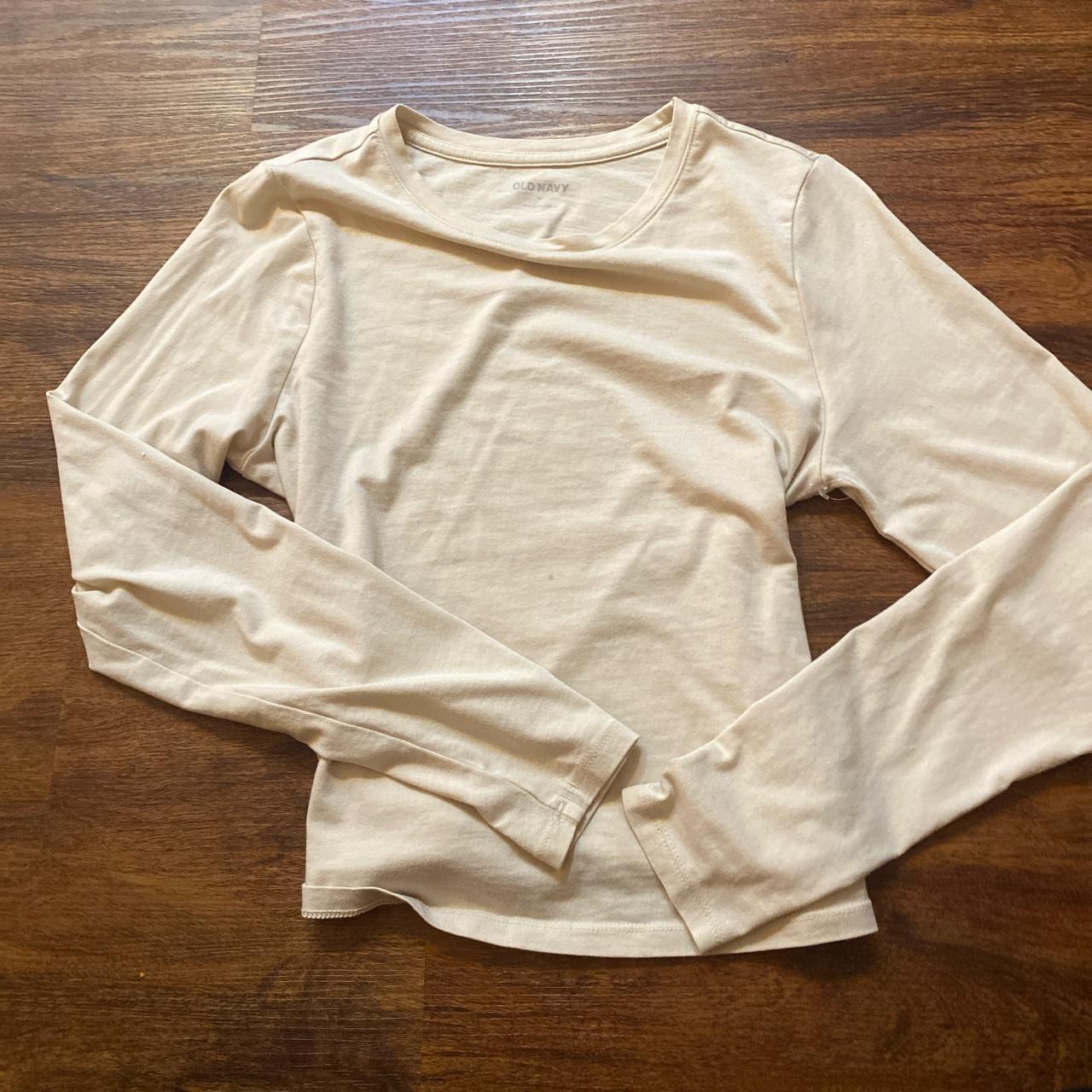 10 long sleeve, tight, cotton top Old Navy size medium - Depop