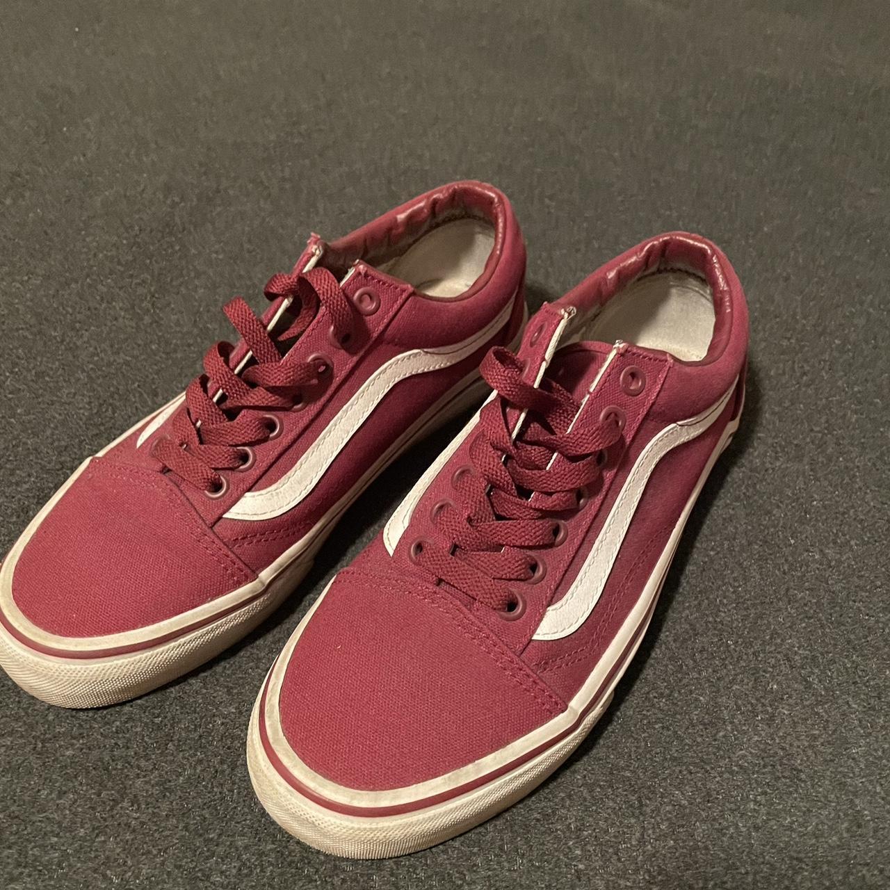 Mens Maroon Old Skool Vans Size 7 Condition... - Depop