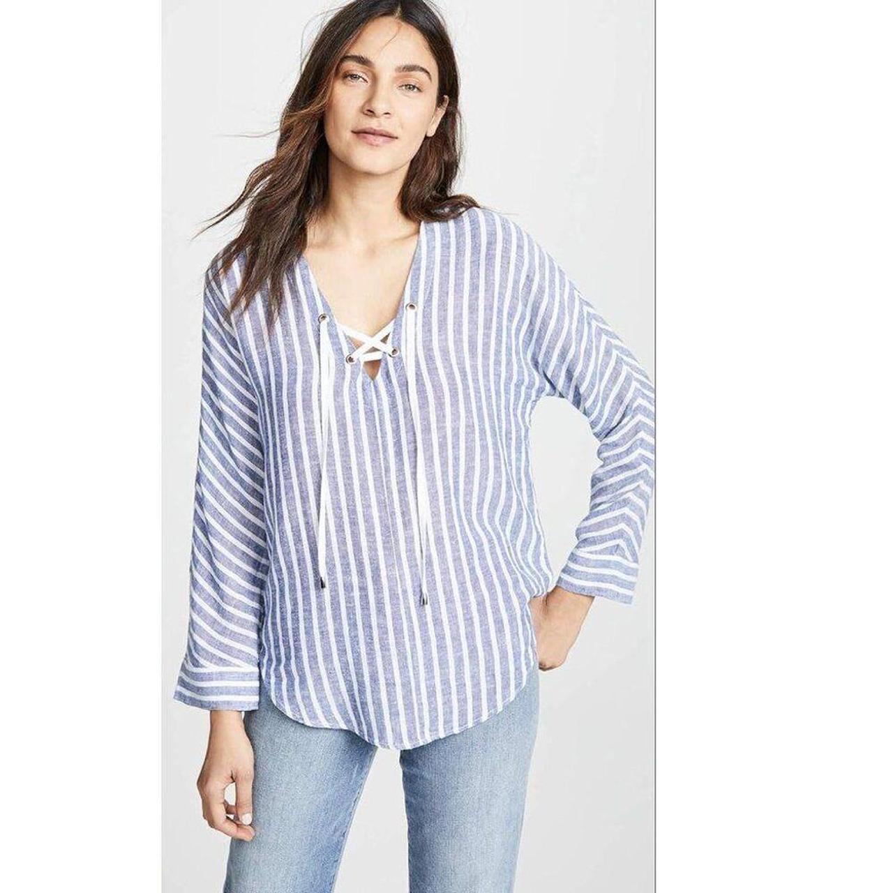 Rails Women's Blouse - Blue/White - M – Rails Lil… - image 1