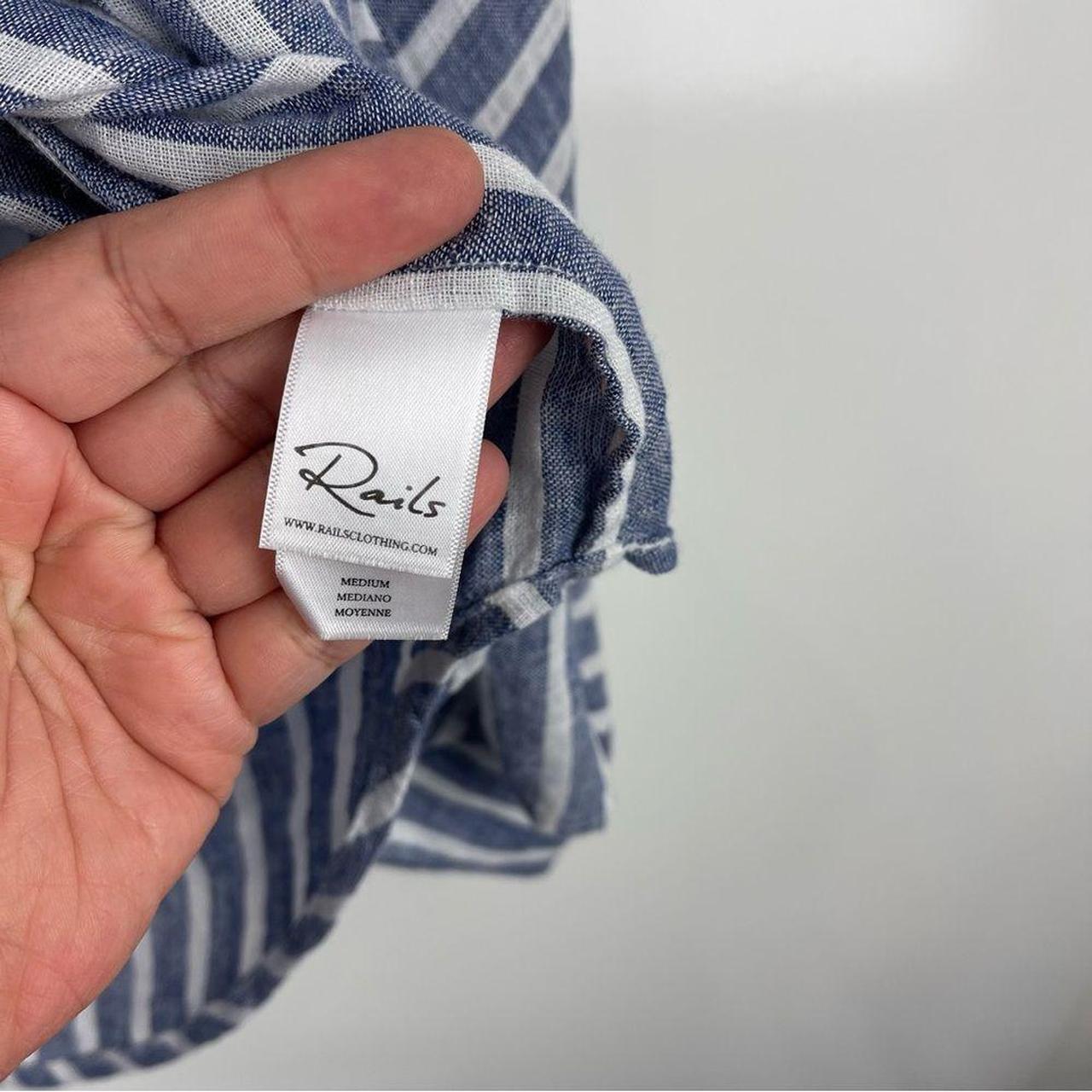 Rails Women's Blouse - Blue/White - M – Rails Lil… - image 8