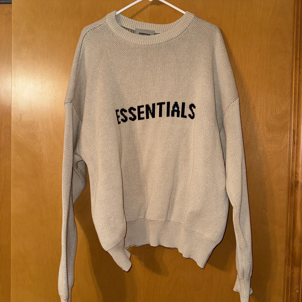 Essentials best sale cream jumper