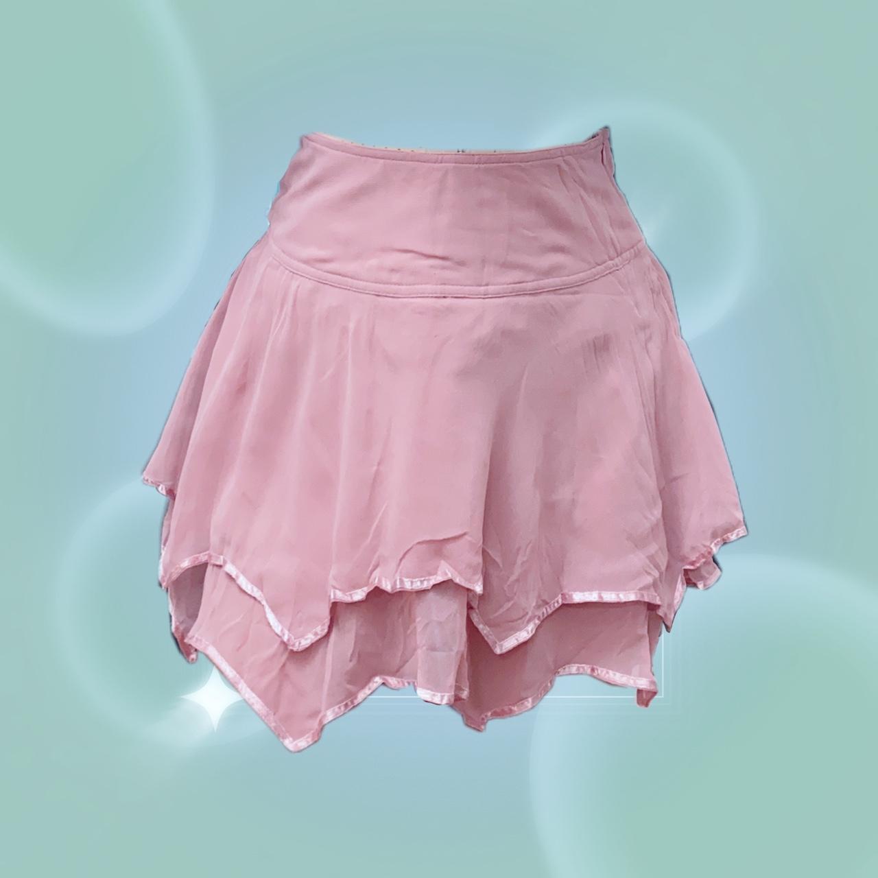 Fairy mini skirt with ruffles, chiffon, comfortable... - Depop