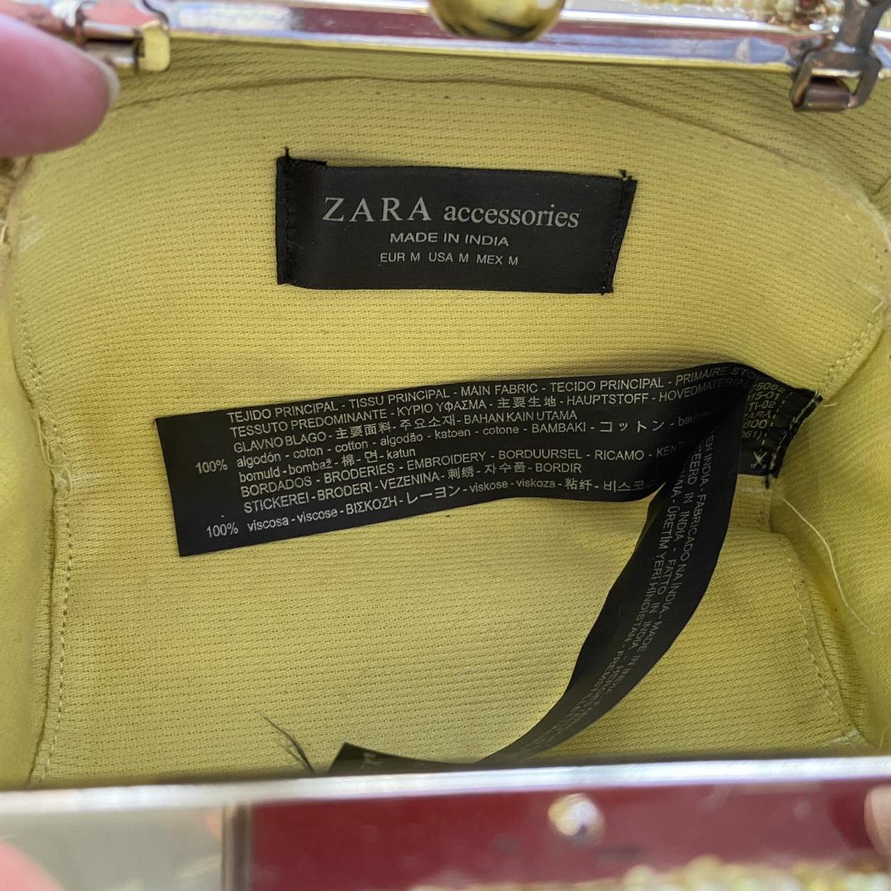 Zara Beaded Toucan Yellow and Gold Crossbody Clutch store