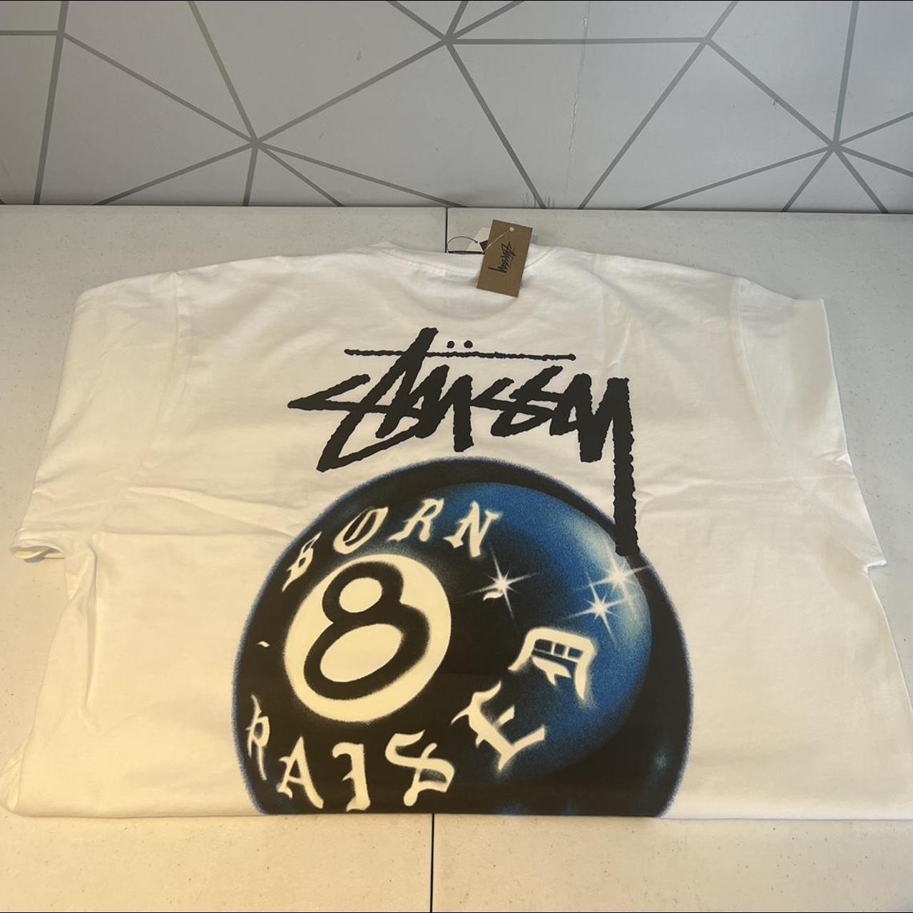 Stussy Born & Raised 8 Ball Tee Stussy Born And... - Depop