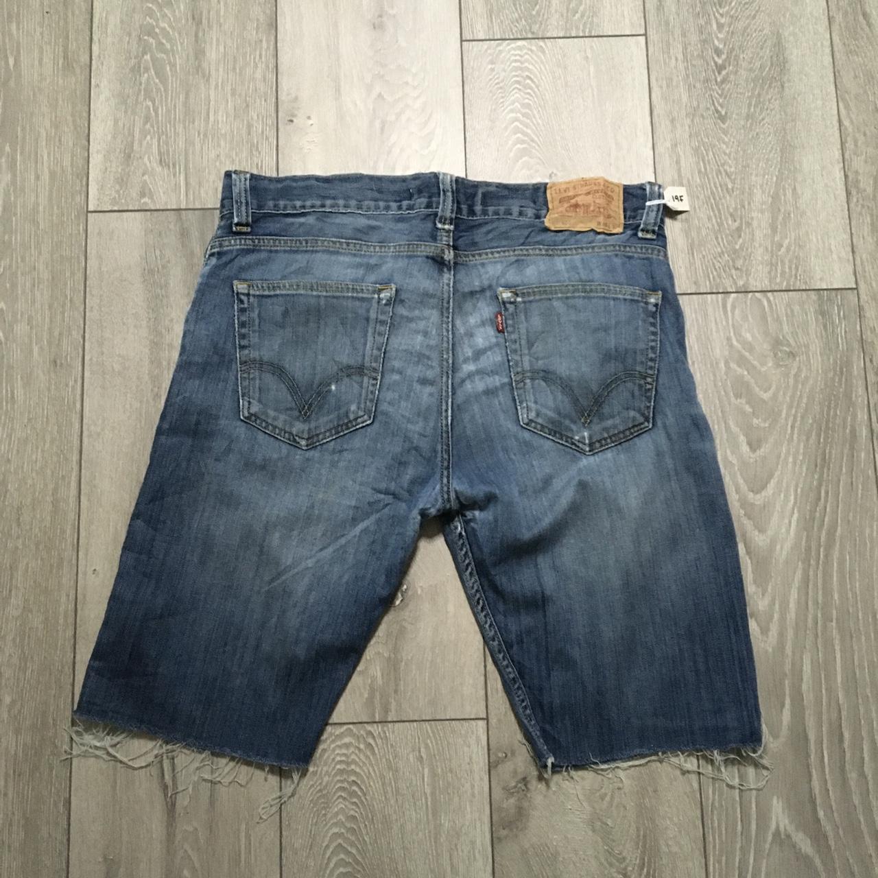 Levi's Men's Navy and Blue Shorts | Depop