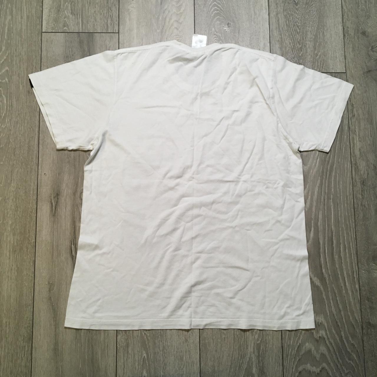 Adidas white big print cotton t-shirt - size... - Depop