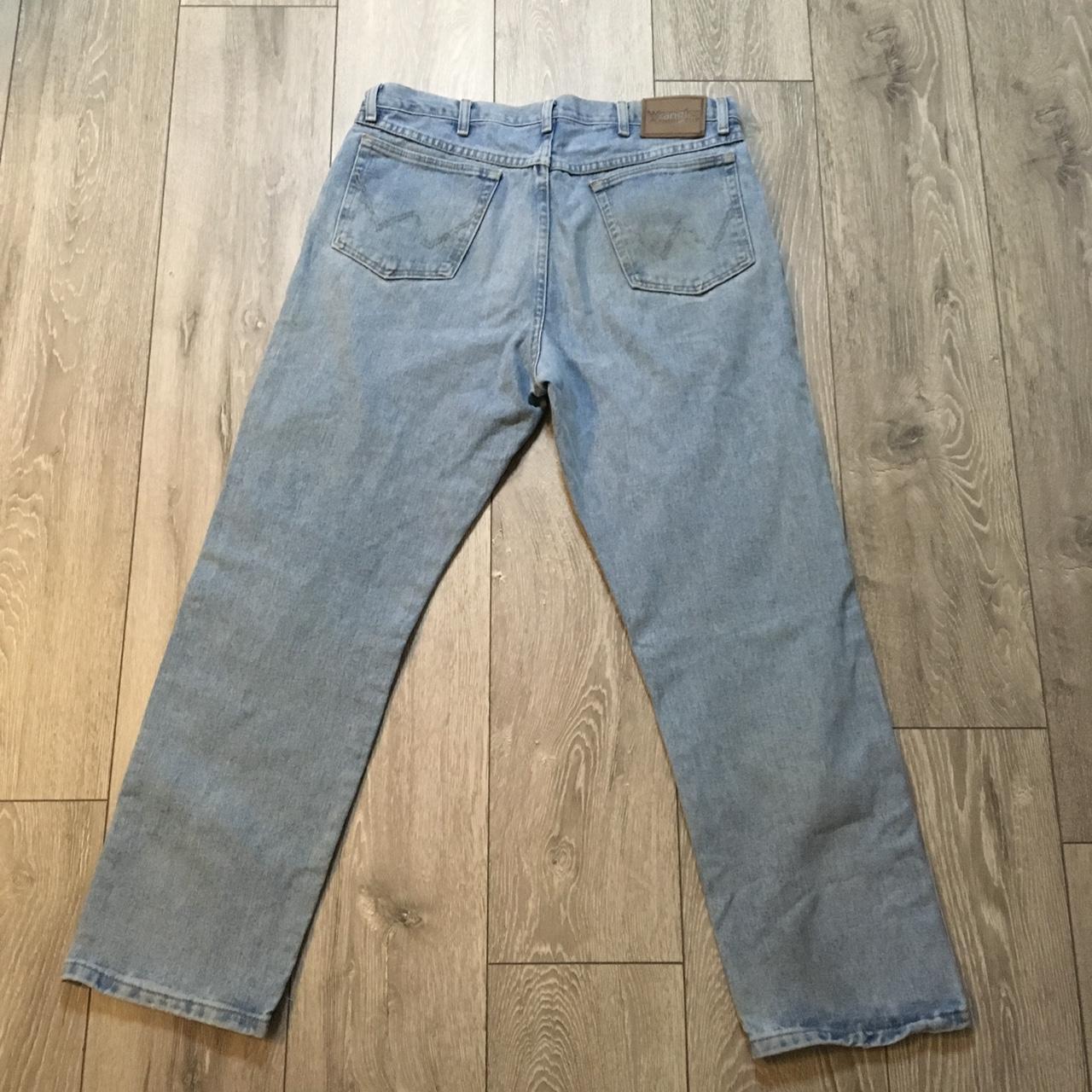 Wrangler Rugged Wear Blue Straight Jeans - W36... - Depop