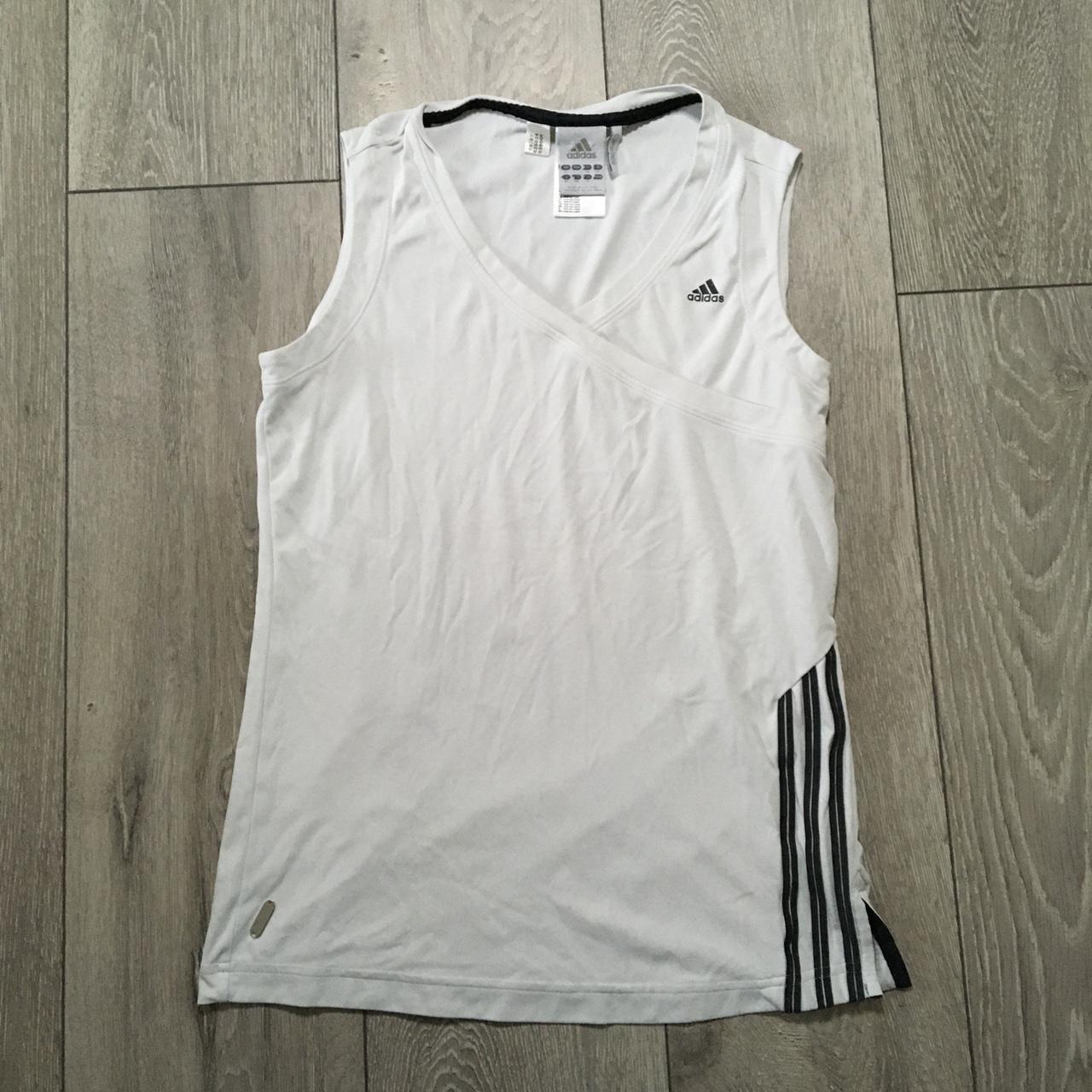 Adidas Women's White Vest | Depop