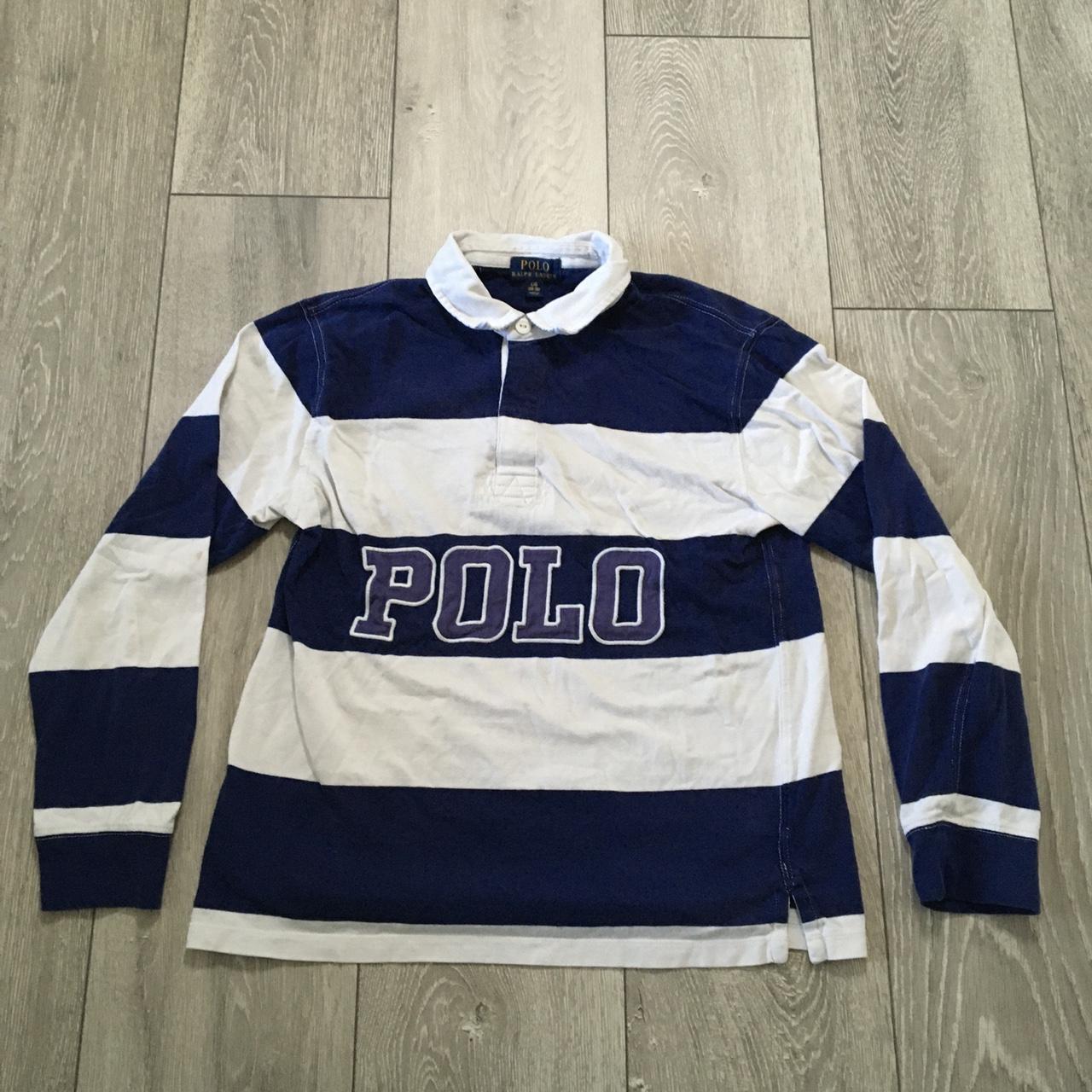 Ralph Lauren Blue and White Polo-shirts | Depop